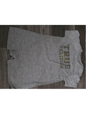 Baby True Religion‎ Gray & Gold Bodysuit 0-3 Months